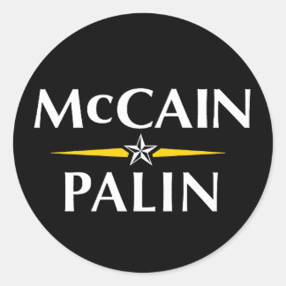 Rond Sticker Mccain Palin