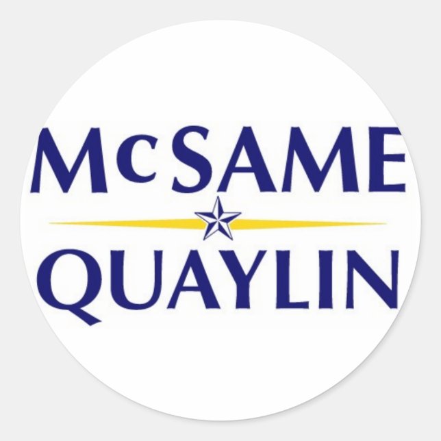 Rond Sticker McSame Quaylin - Blanc (Devant)