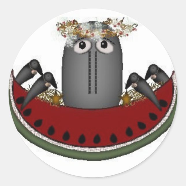 Rond Sticker Melon & Crows (Devant)