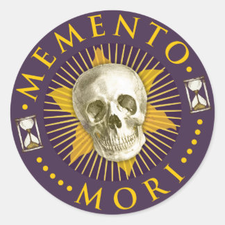 Rond sticker Memento Mori