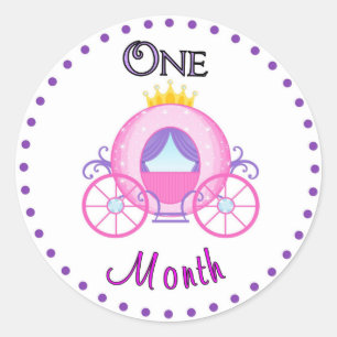 Rond Sticker mensuel pour bébé personnalisé