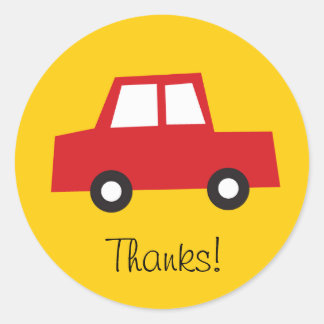 Rond Sticker Merci Anniversaire de enfant de voiture ro