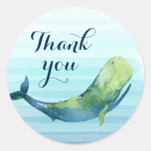 Rond Sticker Merci baleine