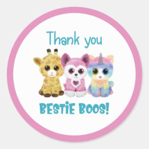 Rond Sticker Merci Beanie Boo