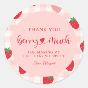 Rond Sticker Merci Berry Sweet