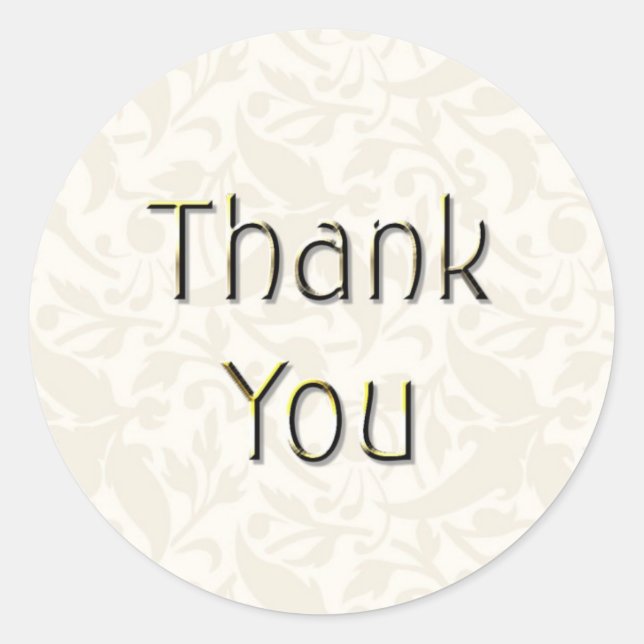 Rond Sticker Merci crème-TY02 (Devant)