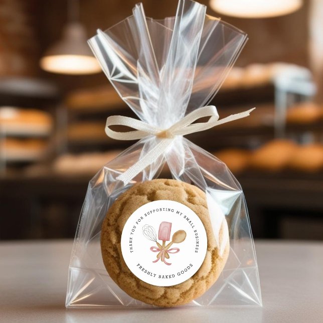 Rond Sticker Merci de boulangerie moderne (Créateur téléchargé)