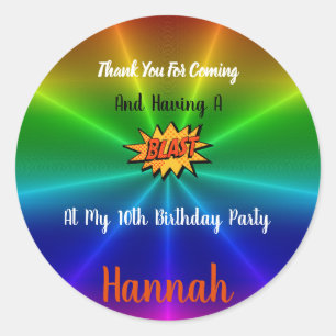 Rond Sticker Merci du parc d'attractions