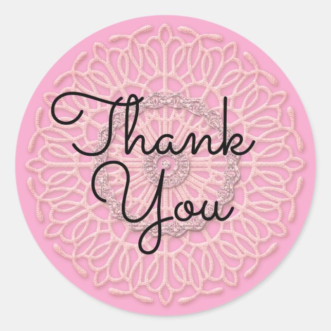 Rond Sticker Merci Fancy rose Gratitude (Devant)