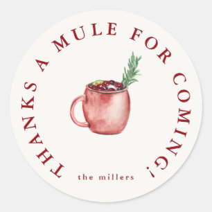 Rond Sticker Merci Festif