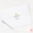 Sticker Merci Mariage anneaux or