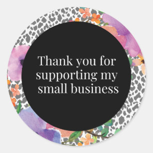 Rond Sticker Merci Pour Petites Entreprises