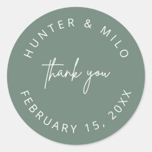 Rond Sticker Merci simple de mariage Favoriser Étiquett