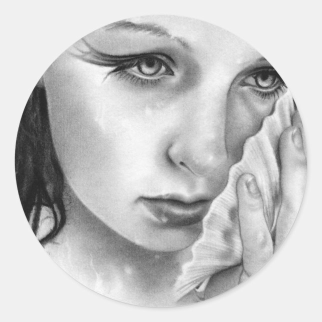 Rond Sticker Mermaid Aquamarine Tides (Devant)