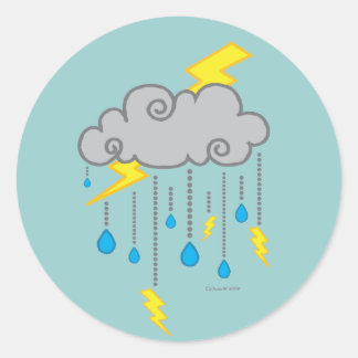 Rond Sticker météorologique Stormy