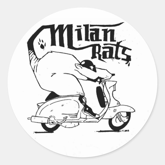 Rond Sticker Milan Rats (Devant)