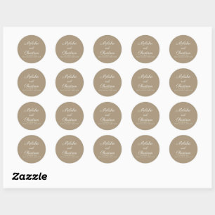 Rond Sticker minimaliste Mariage moderne