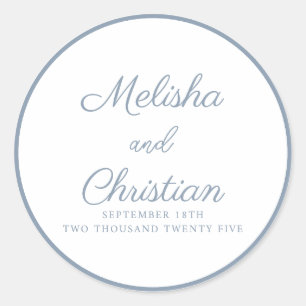 Rond Sticker minimaliste Mariage moderne