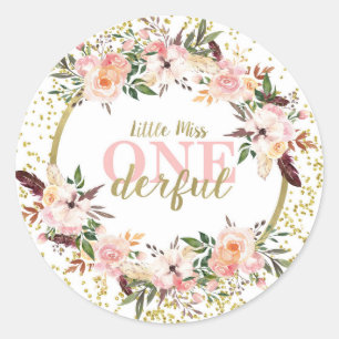 Rond Sticker Miss ONEderful