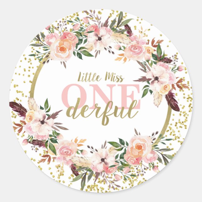 Rond Sticker Miss ONEderful (Devant)