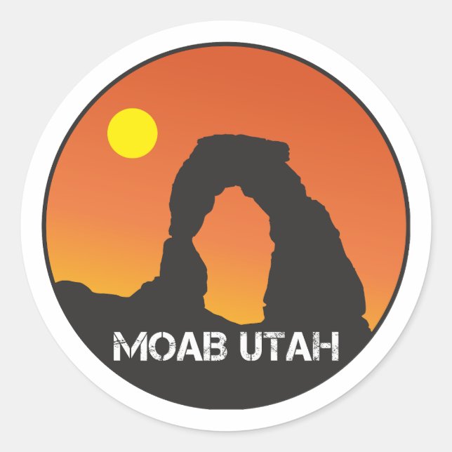 Rond Sticker Moab Utah (Devant)