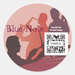 Rond Sticker Modèle Event Jazz Band