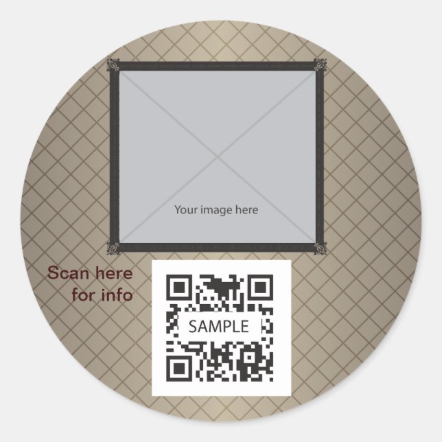 Rond Sticker Modèle Générique Brown (Devant)