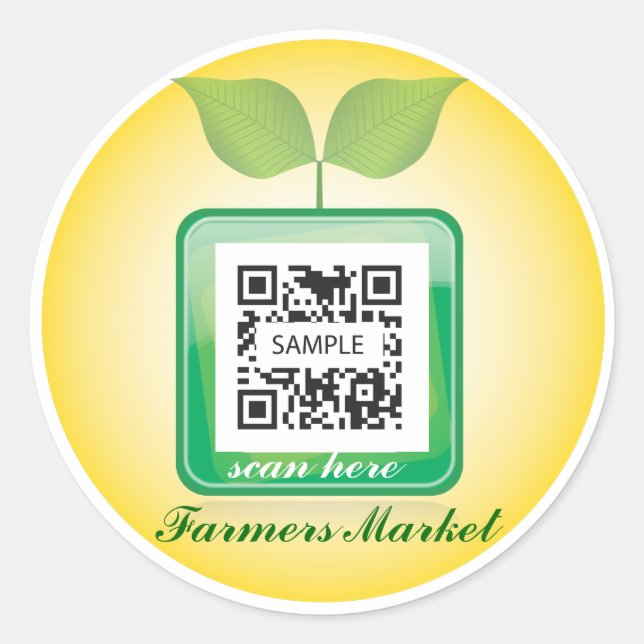 Rond Sticker Modèle produit frais (Devant)