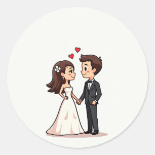 Rond Sticker Moment Mariage romantique