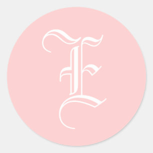 Rond Sticker Monogram E mariage Ancien Style Anglais Ro
