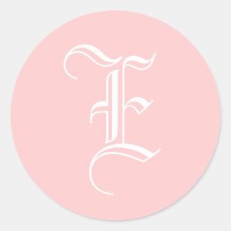 Rond Sticker Monogram E mariage Ancien Style Anglais Ro