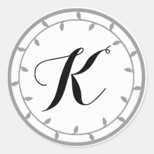 Rond Sticker Monogram en argent Modèle