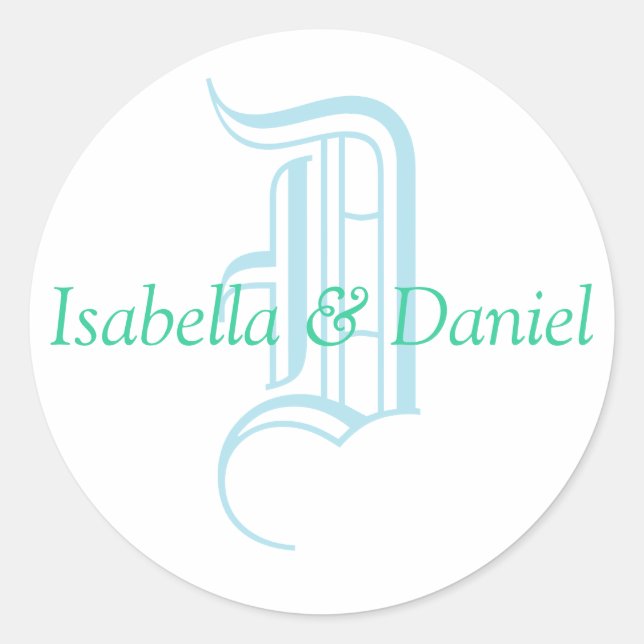 Rond Sticker Monogram Mariage Monogram (Devant)