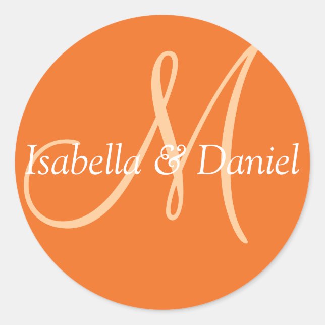 Rond Sticker Monogram Mariage Monogram (Devant)