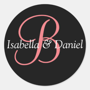 Rond Sticker Monogram Mariage Monogram