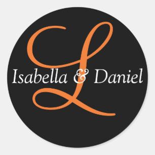 Rond Sticker Monogram Mariage Monogram