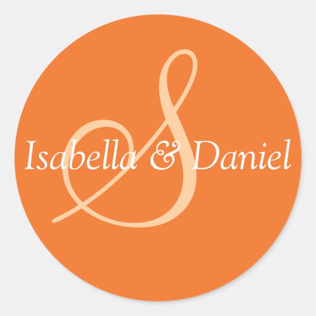 Rond Sticker Monogram Mariage Monogram (Devant)