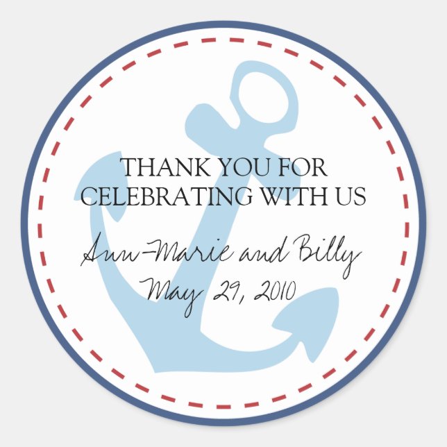 Rond Sticker Monogram mariage - Personnalisez-le ! (Devant)