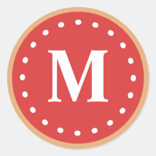 Rond Sticker Monogramme Cookie Frosted