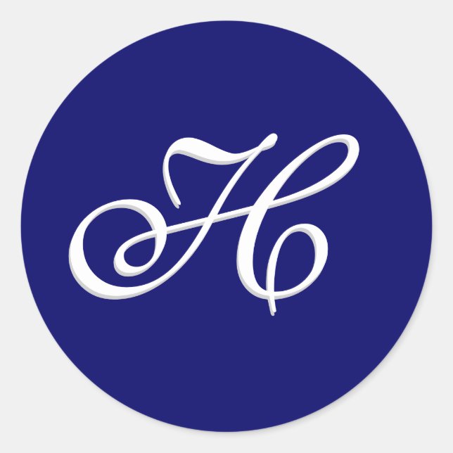 Rond Sticker Monogramme "H" personnalisable (Devant)
