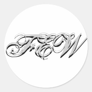 Rond Sticker Monogramme personnalisable