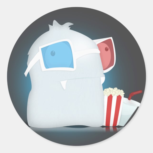 Rond Sticker Monster 3D (Devant)