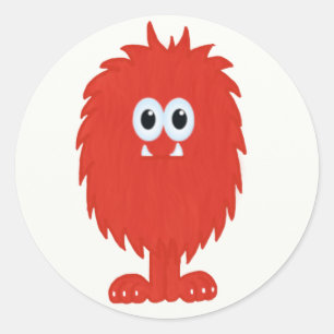 Rond Sticker Monster Furry