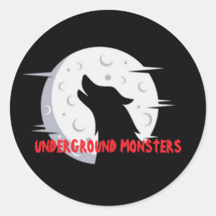 ROND STICKER MONSTERS SOUS-TERRE
