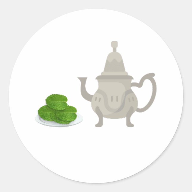 ROND STICKER MOROCCAN BERRAD OF TEA (Devant)