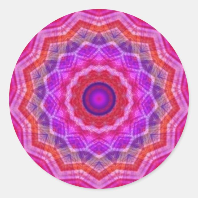 Rond Sticker Mosaic Kaleidoscope (Devant)