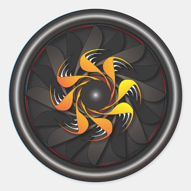 Rond Sticker moteur à réaction (Devant)