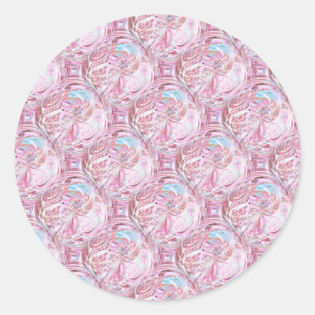 Rond Sticker Motif Cotton Candy (Devant)