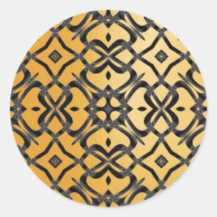Rond Sticker Motif en dentelle MVB X - Crème Jaune