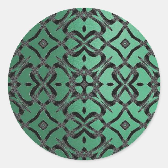 Rond Sticker Motif en dentelle MVB X - Vert Turquoise (Devant)